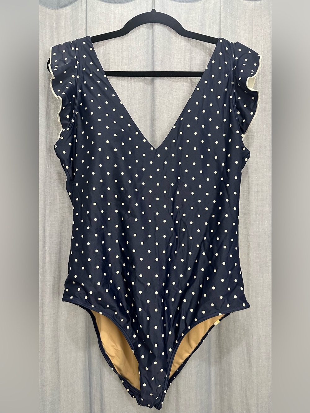 Summersalt Ruffle Backflip One Piece Polka Dot Navy Size 12